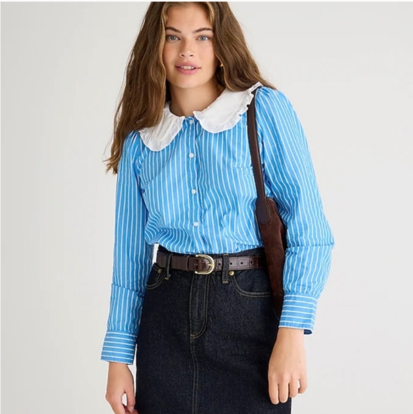 J. Crew Organic Cotton Poplin Shirt - Picture 1 of 7
